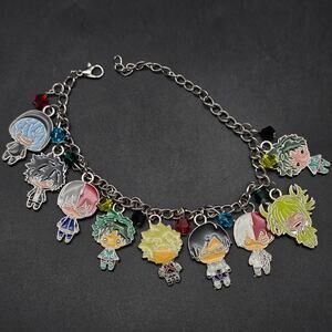 Halder My Hero Anime Charm Bracelet Silver Tone Enamel